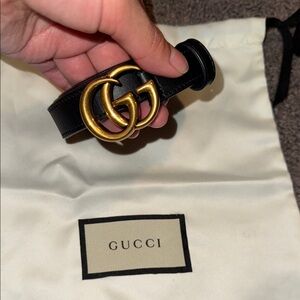 Gucci Black and Gold Woman’s Belt